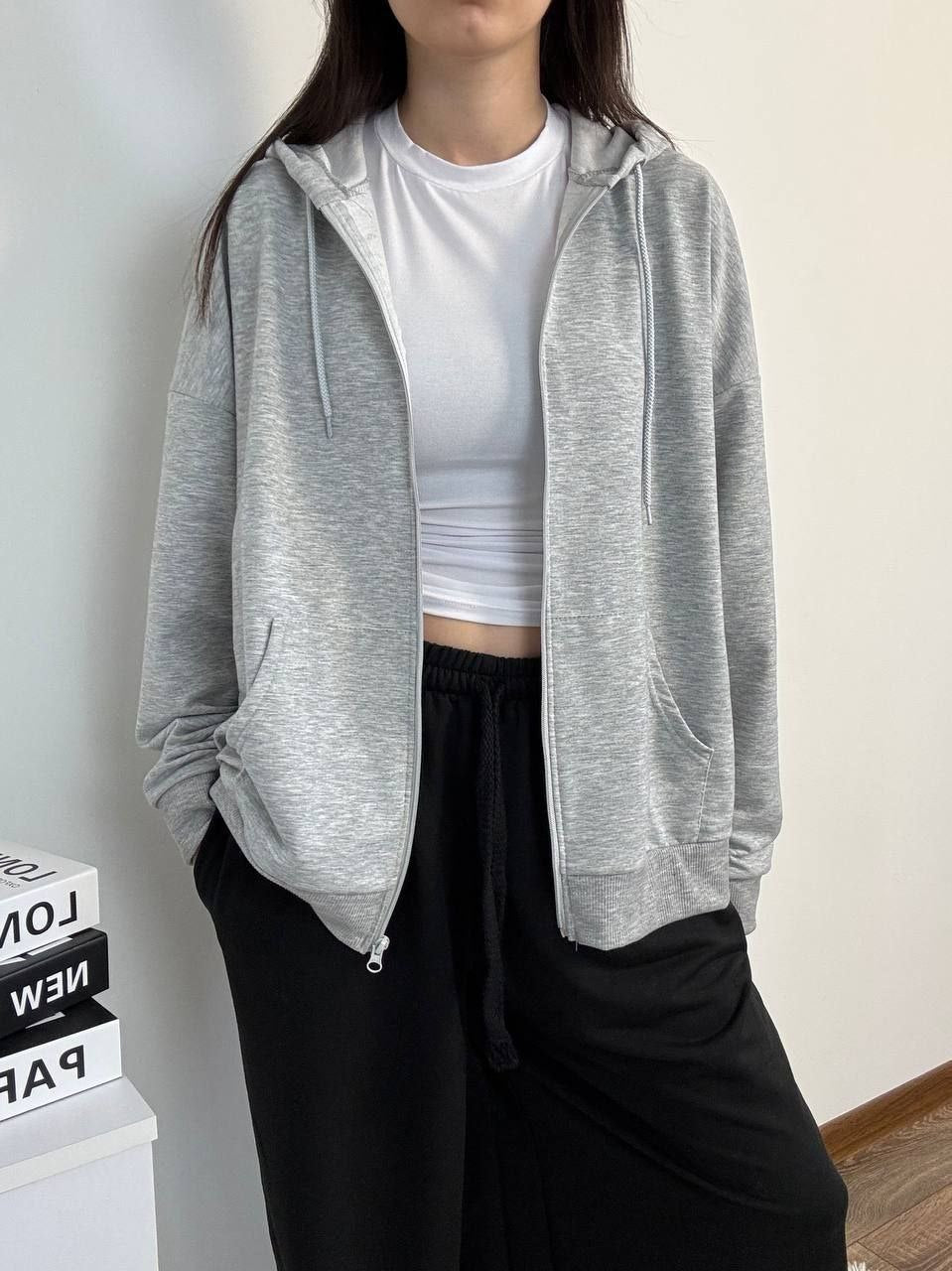 Bluza z kapturem rozpinana, podstawowa