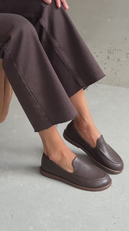 Анатомічні лофери barefoot  ™️ NikArt, шоколад