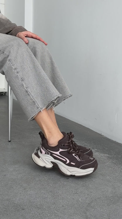 Boss Victor™ sneakers, blush pink + brown
