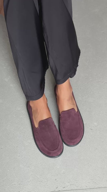 Анатомічні лофери barefoot  ™️ NikArt, бордовий