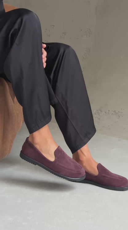Анатомічні лофери barefoot  ™️ NikArt, бордовий