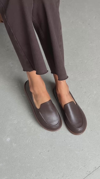 Анатомічні лофери barefoot  ™️ NikArt, шоколад