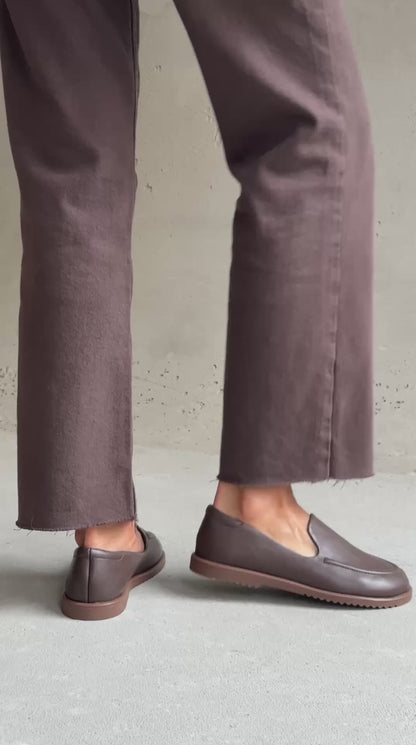 Анатомічні лофери barefoot  ™️ NikArt, шоколад