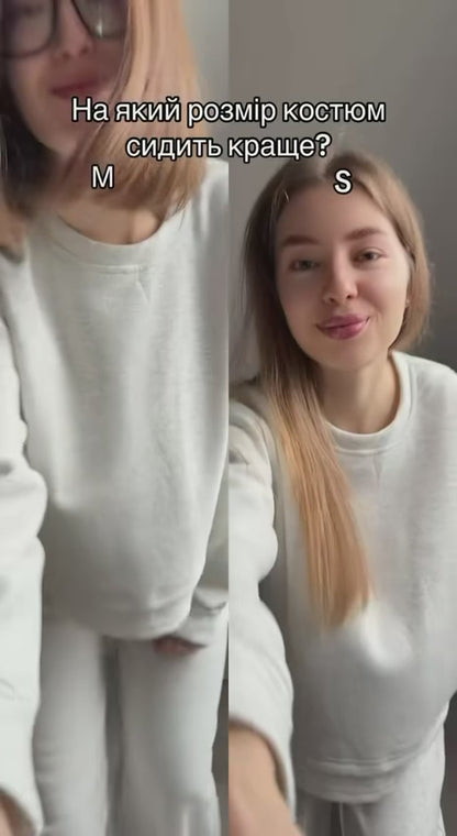 Спортивний костюм зі 100% бавовний, меланж